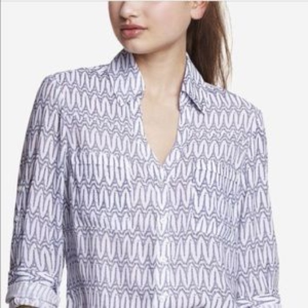 Express Portofino Eifel Tower Women’s Blouse Size XS